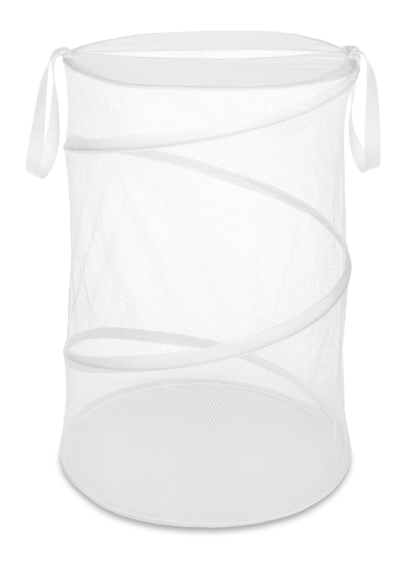 Whitmor 18" Collapsible Laundry Hamper White - Image 1